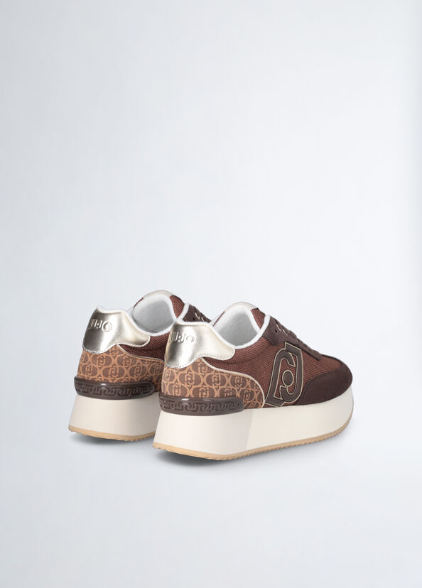 Liu Jo Sneakers monogram e brighty mesh Promozione Limitata