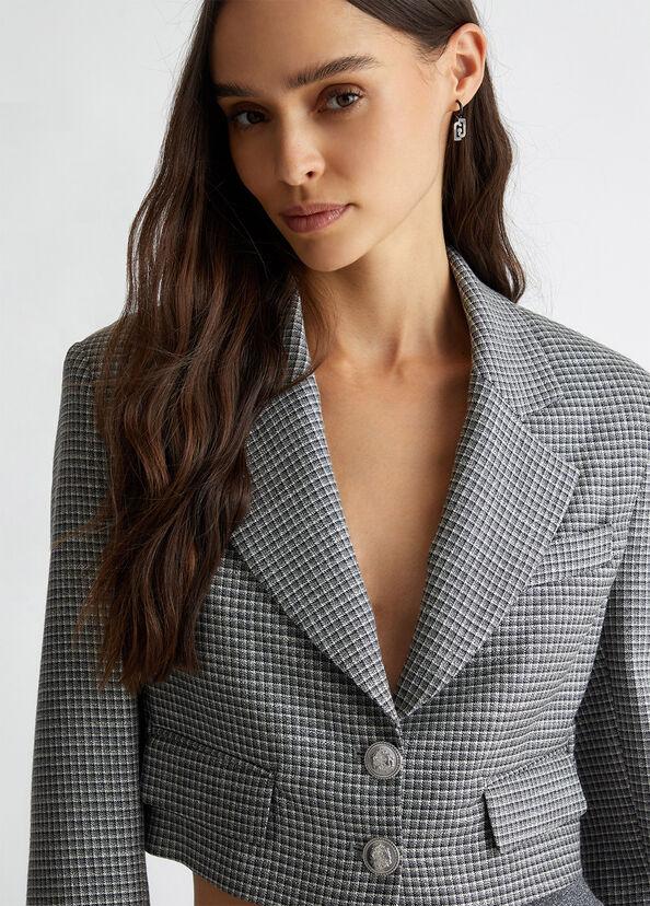 Liu Jo Blazer cropped check Saldi