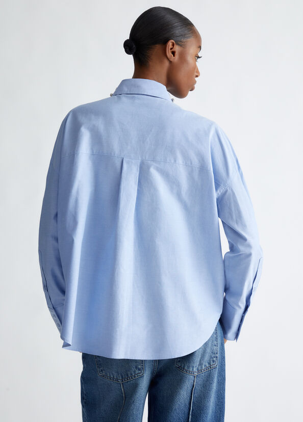 Liu Jo Camicia in cotone con strass Vendite Flash