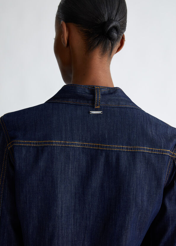 Liu Jo Camicia in denim con fiocco Nuovo