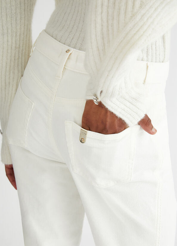Liu Jo Pantaloni straight in velluto Acquista Ora