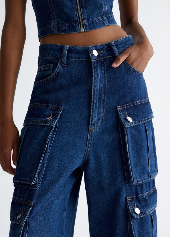 Liu Jo Jeans cargo in cotone stretch Consegna Veloce