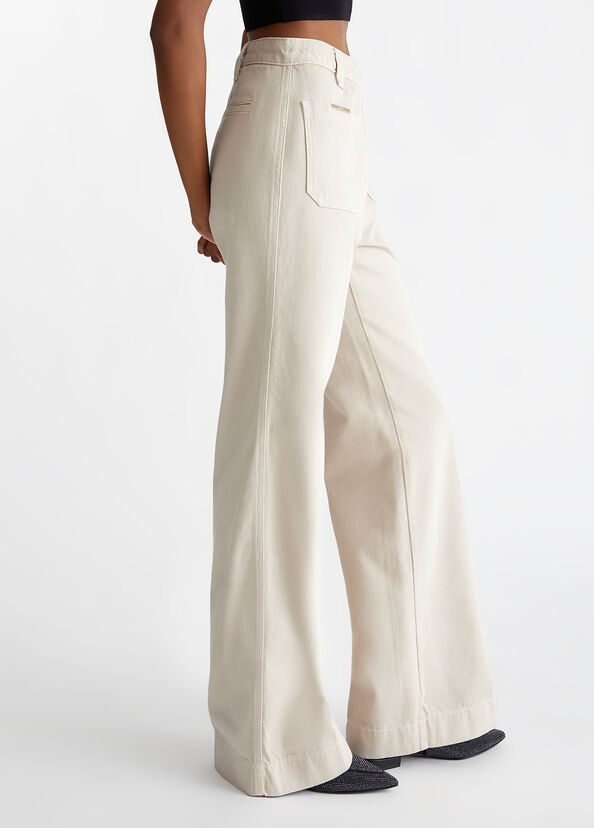 Liu Jo Pantaloni straight in cotone Promozione Limitata