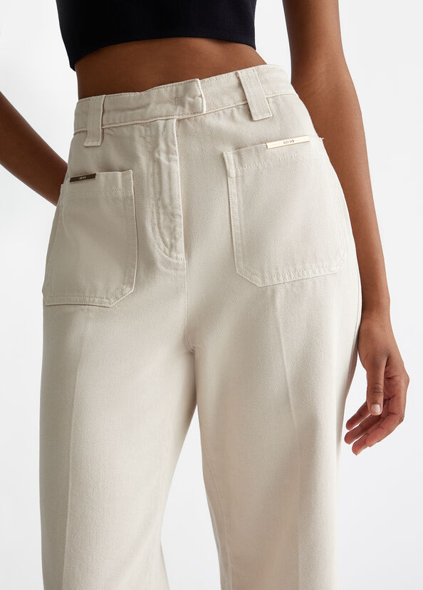 Liu Jo Pantaloni straight in cotone Promozione Limitata