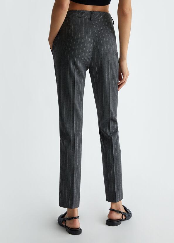Liu Jo Pantaloni chino gessati Prezzo Ridotto
