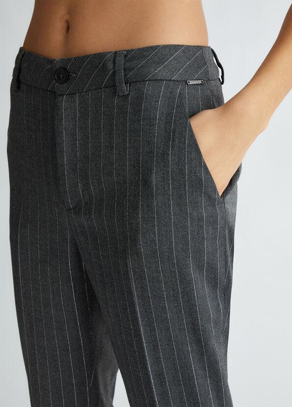 Liu Jo Pantaloni chino gessati Prezzo Ridotto