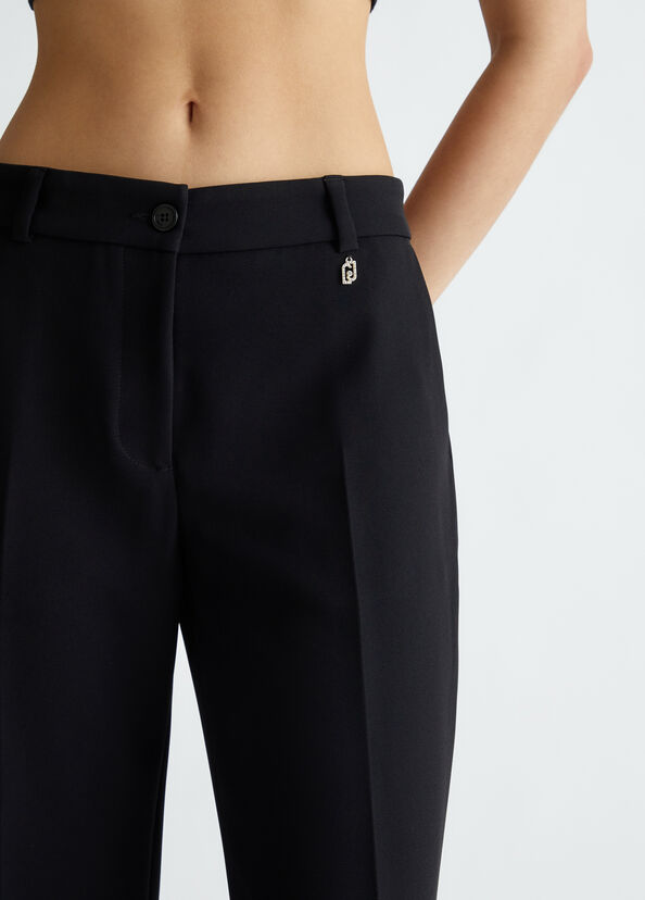 Liu Jo Pantaloni flare in crêpe 2025