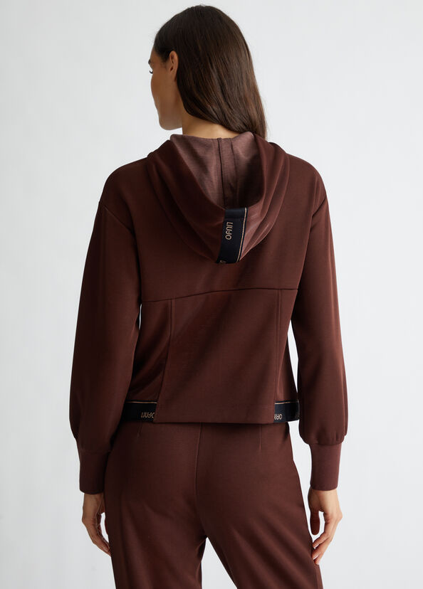 Liu Jo Felpa con cappuccio e zip Saldi Di Fabbrica