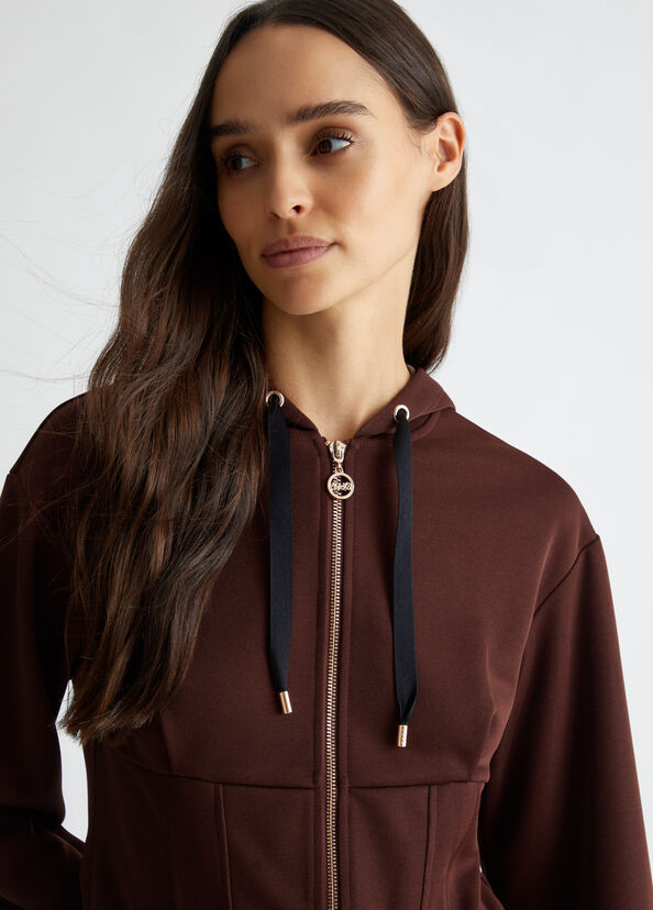 Liu Jo Felpa con cappuccio e zip Saldi Di Fabbrica