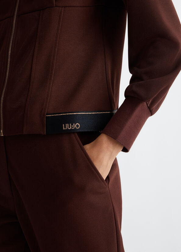 Liu Jo Felpa con cappuccio e zip Saldi Di Fabbrica