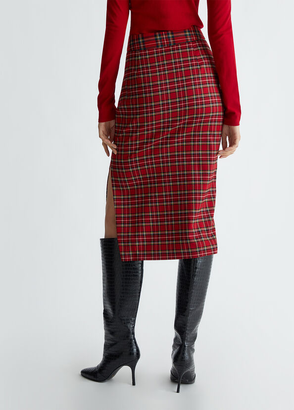 Liu Jo Gonna longuette in tartan Vendita Calda