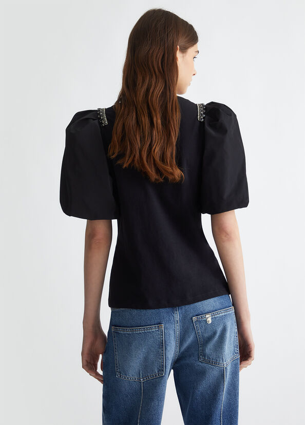 Liu Jo T-shirt in jersey con strass Affare Del Giorno