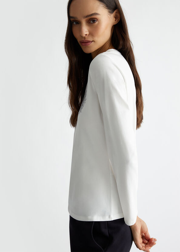 Liu Jo T-shirt con cuore e strass Ultimi tre giorni