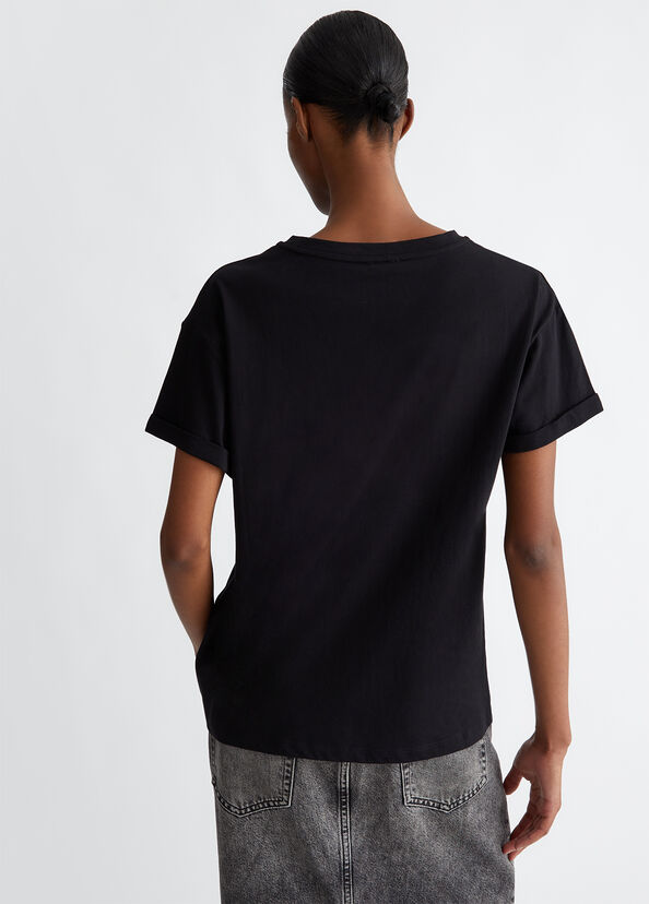 Liu Jo T-shirt con ricamo e applicazioni Presa