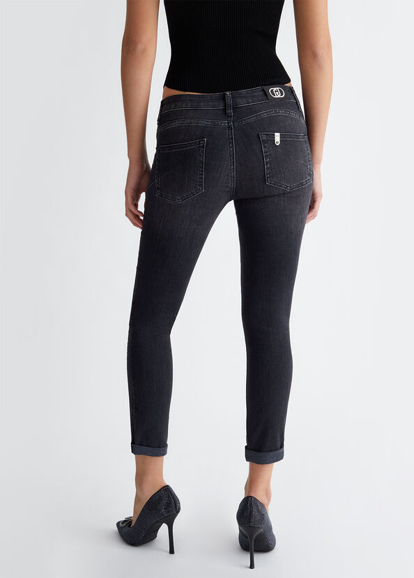 Liu Jo Jeans skinny bottom up con strass Sconti questo mese