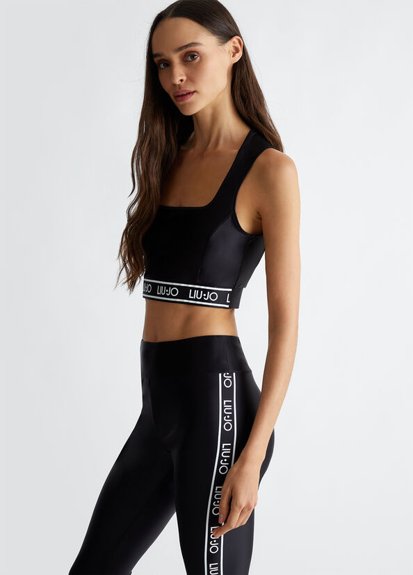 Liu Jo Top in jersey con logo Qualità Garantita
