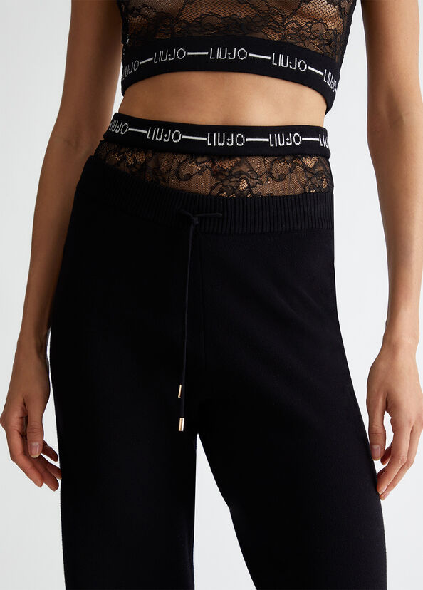 Liu Jo Pantaloni in maglia con pizzo Affare Del Giorno