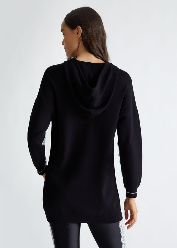Liu Jo Maglia con cappuccio e logo Prezzo Ridotto