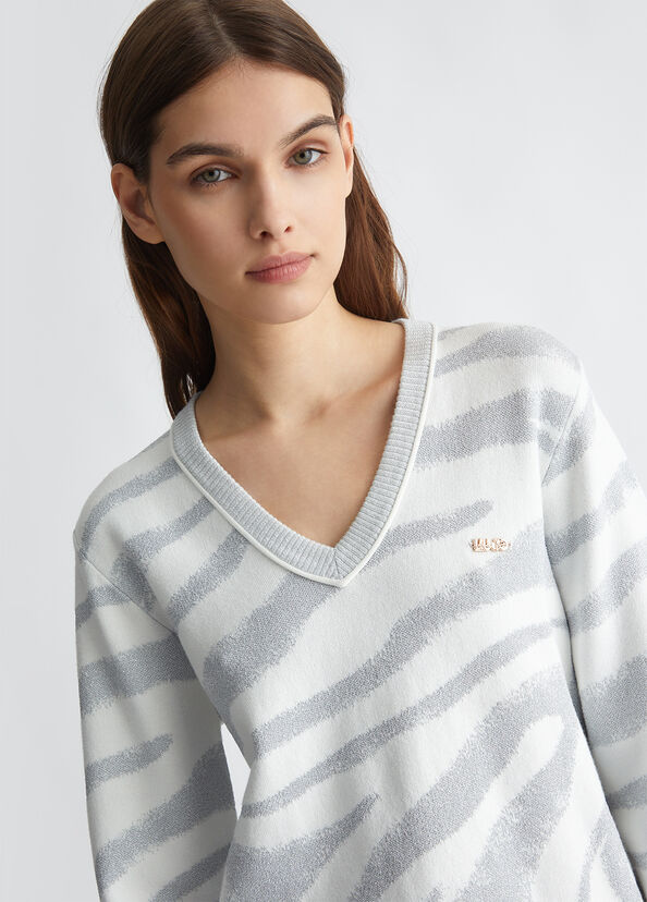 Liu Jo Maglia animalier jacquard Sconto