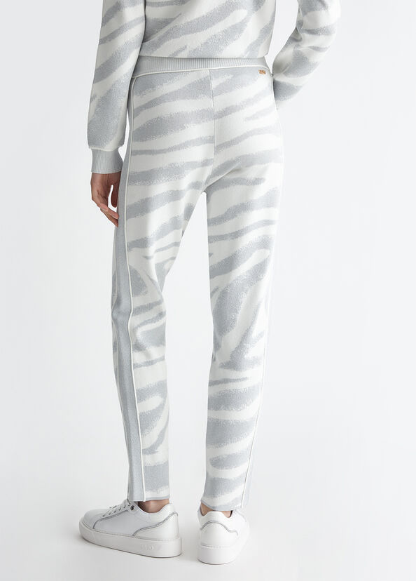 Liu Jo Pantaloni animalier in maglia Offerta