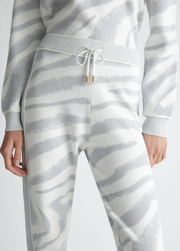 Liu Jo Pantaloni animalier in maglia Offerta