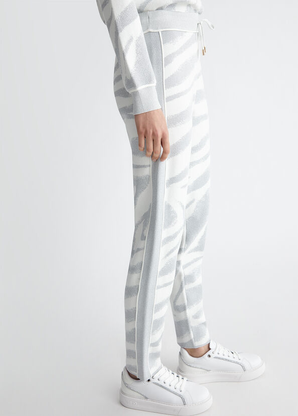 Liu Jo Pantaloni animalier in maglia Offerta