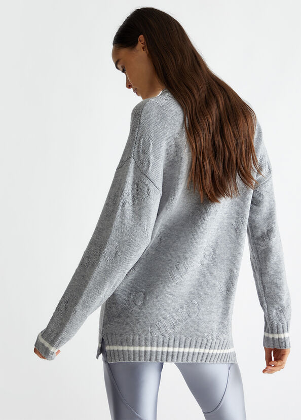 Liu Jo Maglia in misto lana con logo Economico