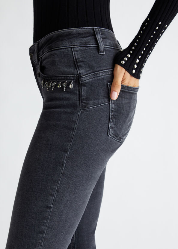 Liu Jo Jeans skinny bottom up con strass 2025