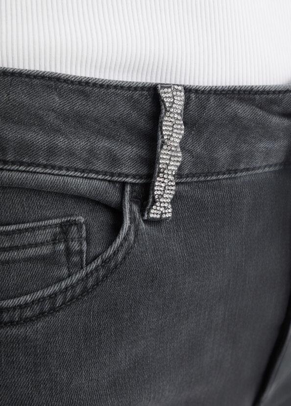 Liu Jo Jeans skinny grigio con strass Consegna Veloce