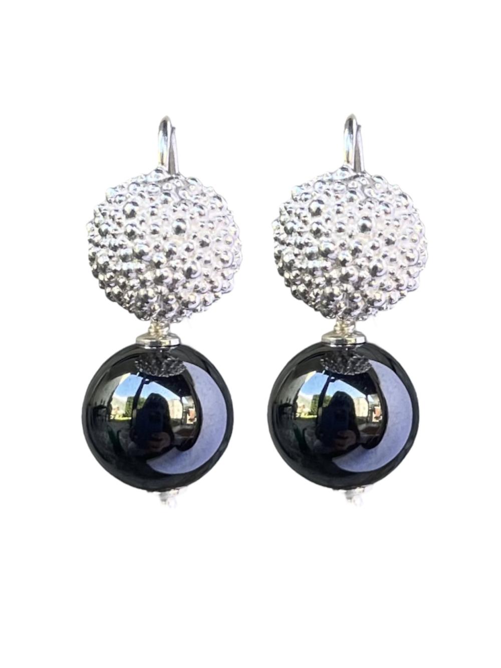 Trimi Gioielli Orecchini artigianali con Ematite – Amore short Trimi Gioielli Orecchini artigianali con Ematite – Amore short