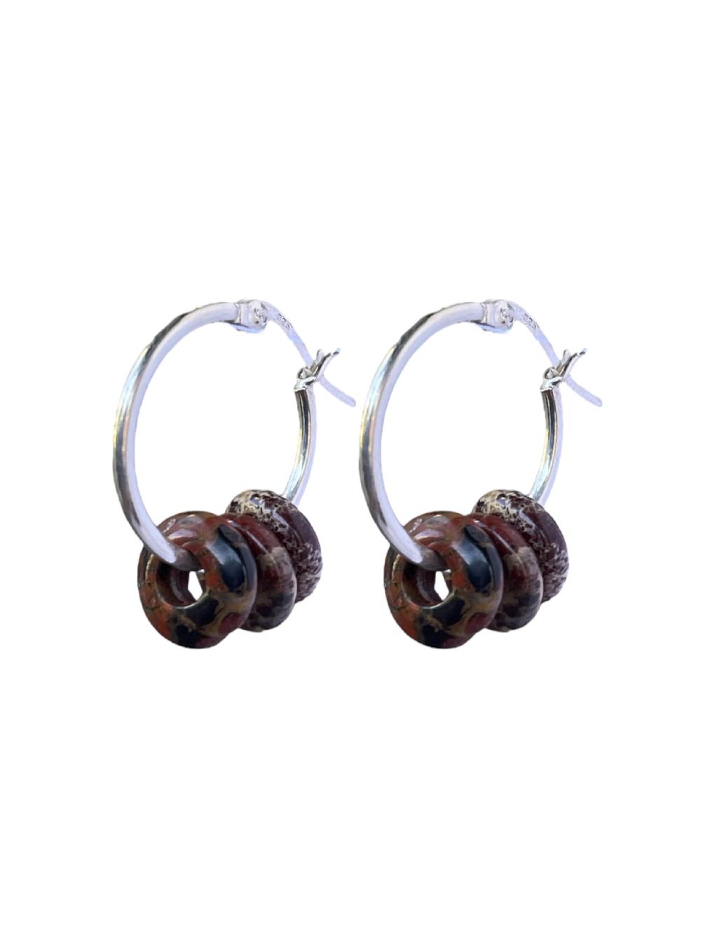 Trimi Gioielli Orecchini artigianali con Unakite – Autunno Trimi Gioielli Orecchini artigianali con Unakite – Autunno