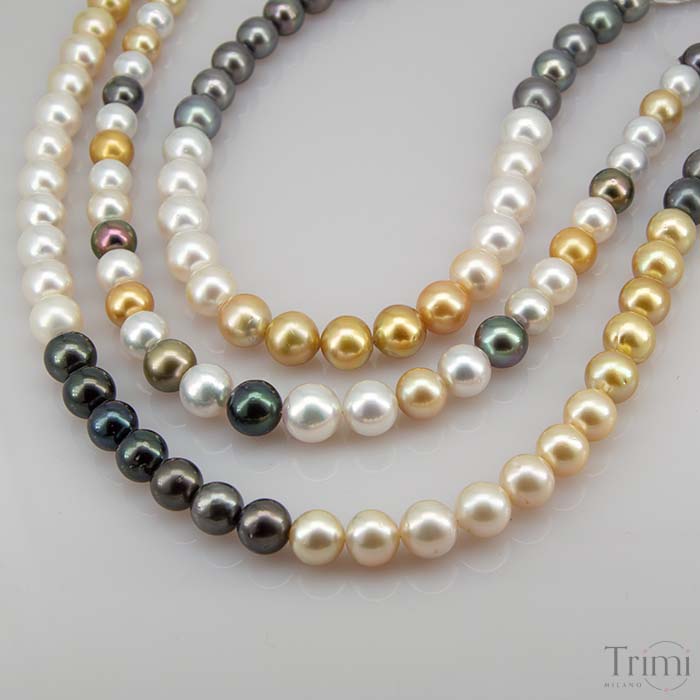 Trimi Gioielli Collana con perle dei mari del sud Nuovo