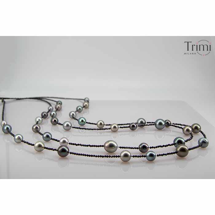Trimi Gioielli Collana con perle di Tahiti Qualità Garantita