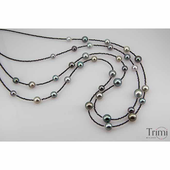Trimi Gioielli Collana con perle di Tahiti Qualità Garantita