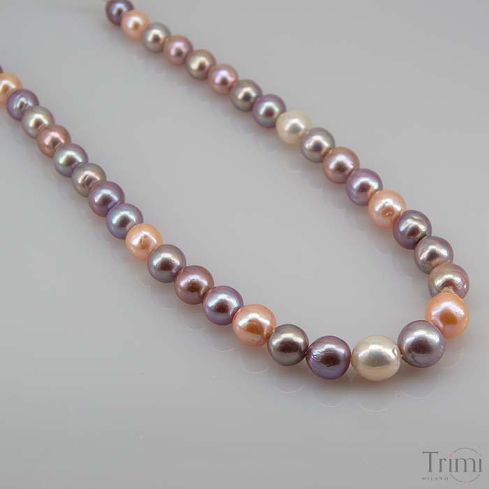 Trimi Gioielli Collana con perle di acqua dolce rosa Fino Al -60%