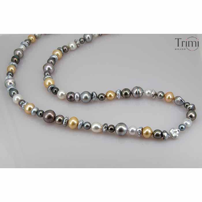 Trimi Gioielli Collana con perle Australiane e di Tahiti Sottocosto