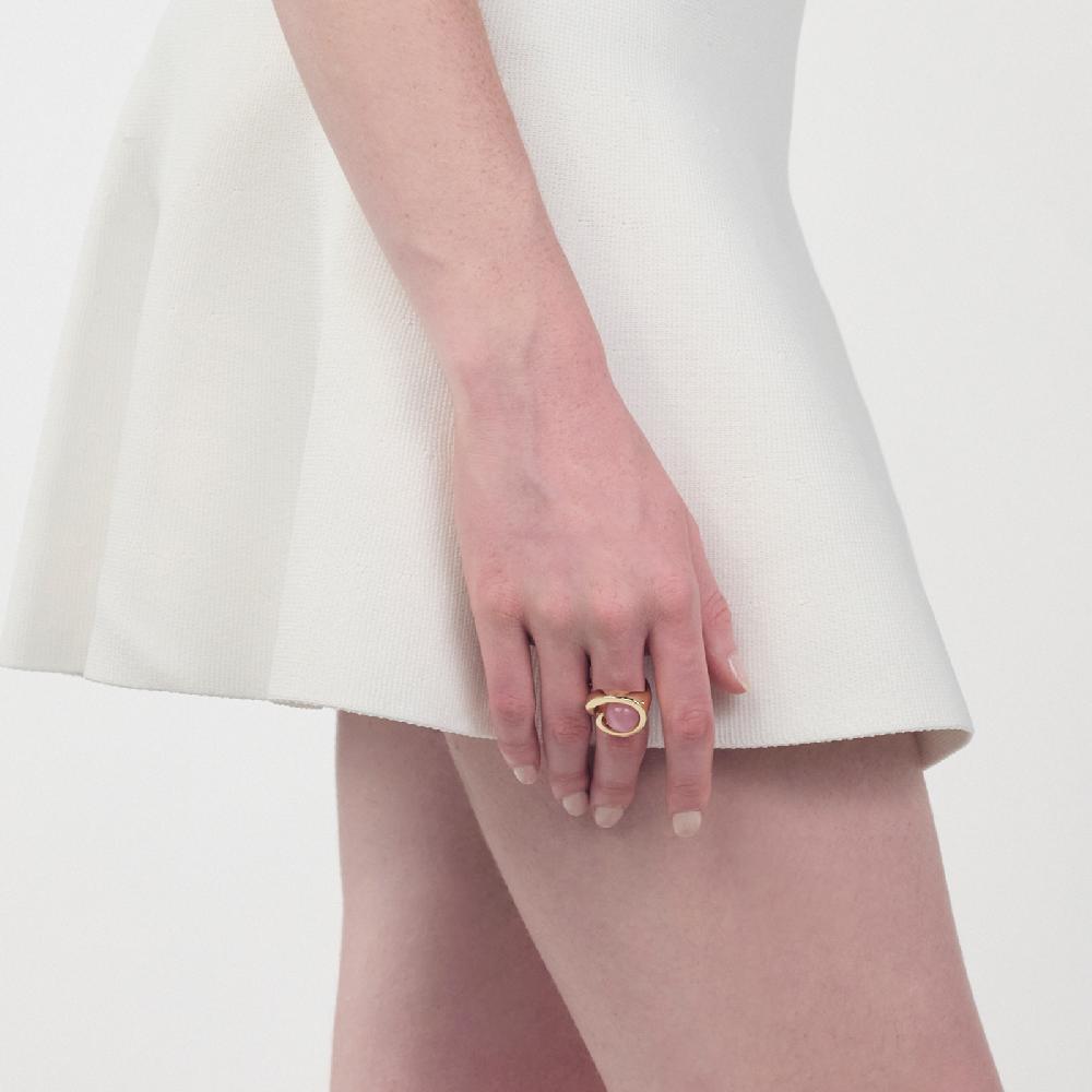 Unoaerre Anello pietra rosa | UNOAERRE Gioielli Italy