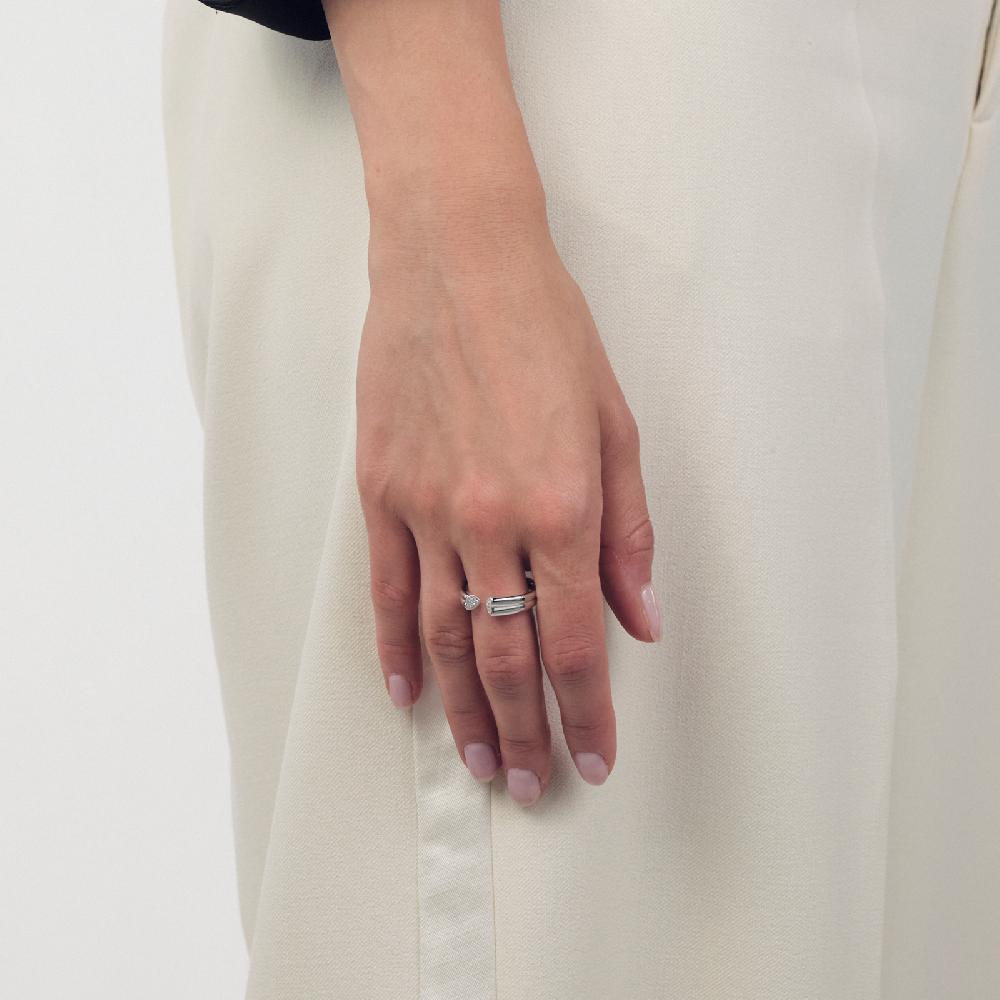 Unoaerre Anello in argento con cuori e zirconi | UNOAERRE Gioielli Qualità Garantita