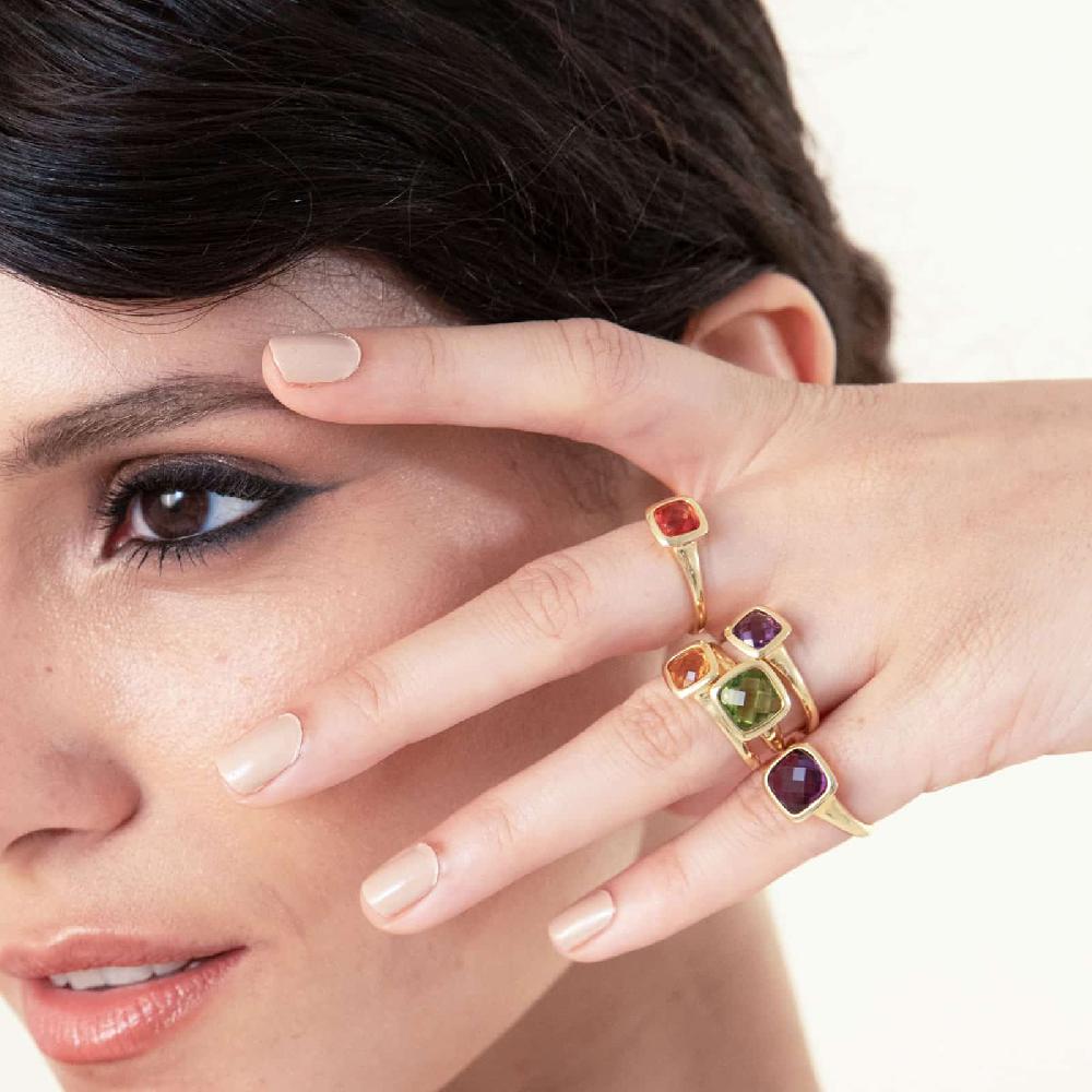 Unoaerre Anello donna argento e cristallo ametista | UNOAERRE Gioielli Offerta