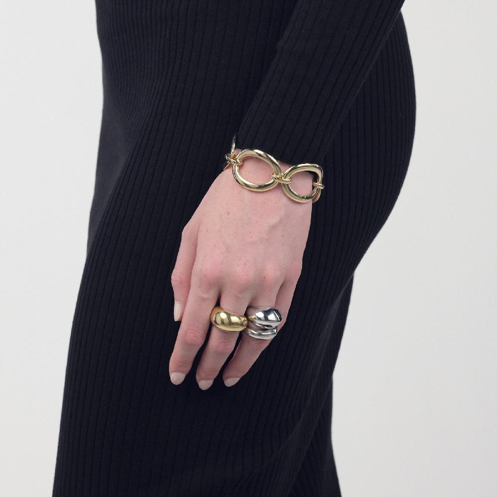 Unoaerre Bracciale catena ovale in argento dorato | UNOAERRE Gioielli Offerta