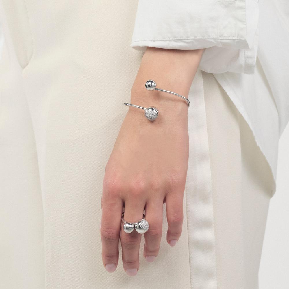 Unoaerre Bracciale in argento e pavé di zirconi | UNOAERRE Gioielli In Linea