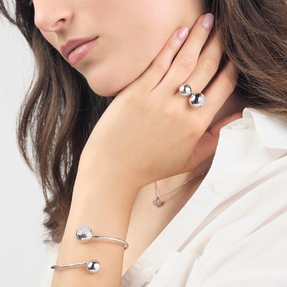 Unoaerre Bracciale in argento e pavé di zirconi | UNOAERRE Gioielli In Linea