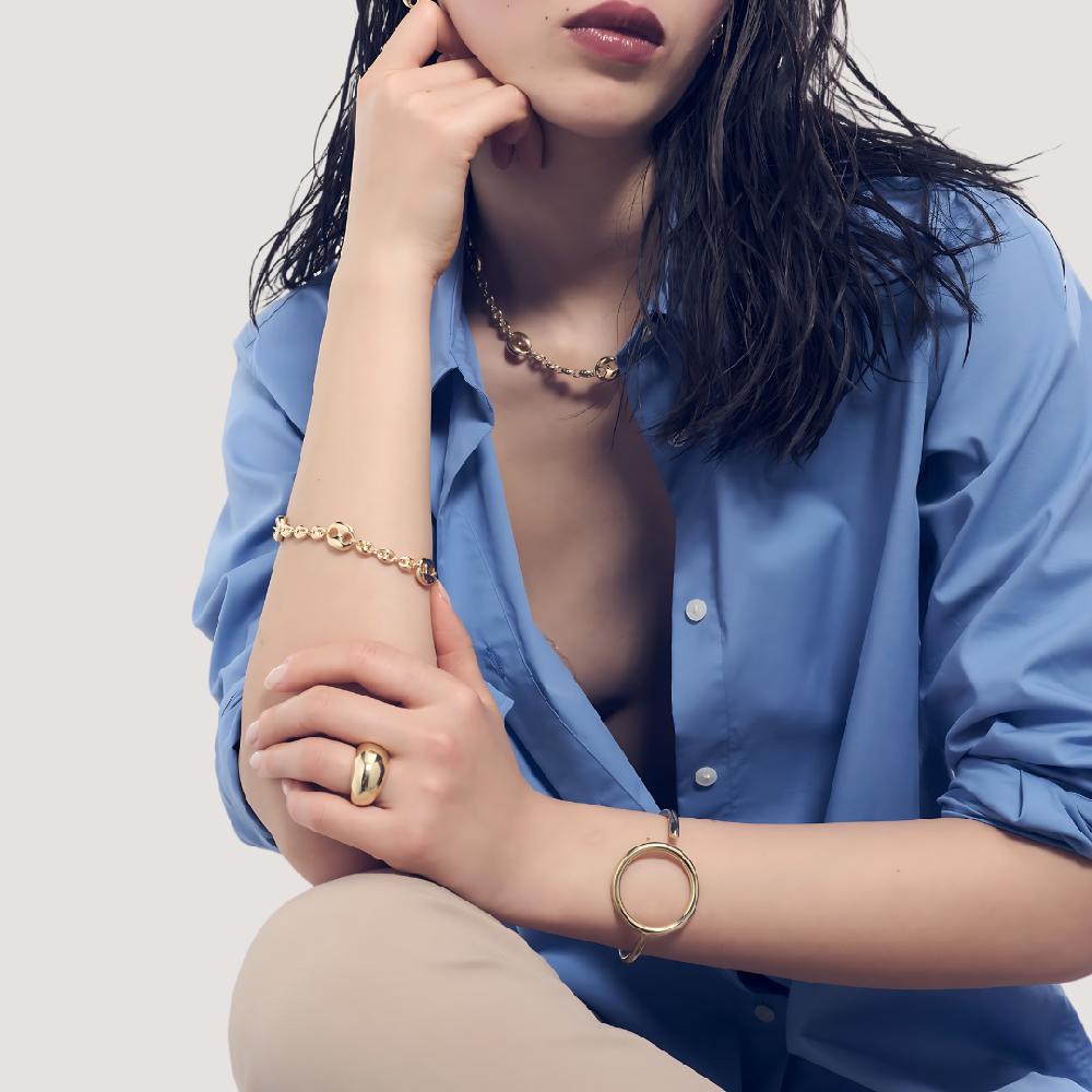Unoaerre Bracciale rigido in argento dorato | UNOAERRE Gioielli Shopping Online