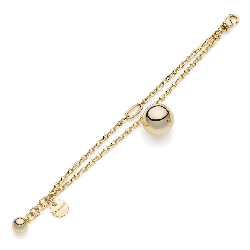 Unoaerre Bracciale dorato con ciondolo | UNOAERRE Gioielli Sottocosto