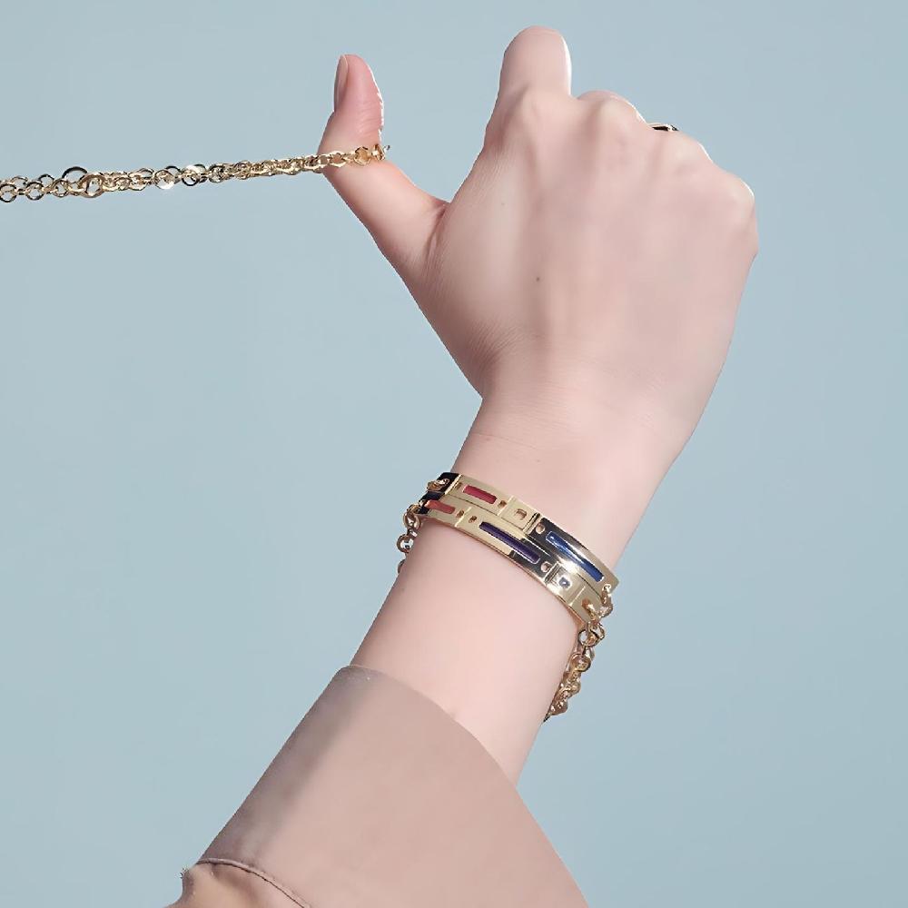 Unoaerre Bracciale in bronzo dorato e smalto colorato | UNOAERRE Gioielli Sconto