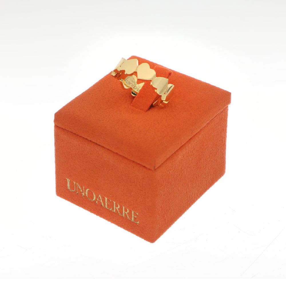 Unoaerre Anello in oro veretta con cuori | UNOAERRE Gioielli Italy