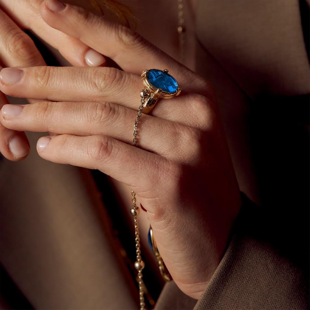 Unoaerre Anello con pietra blu | UNOAERRE Gioielli Spedizione Gratuita