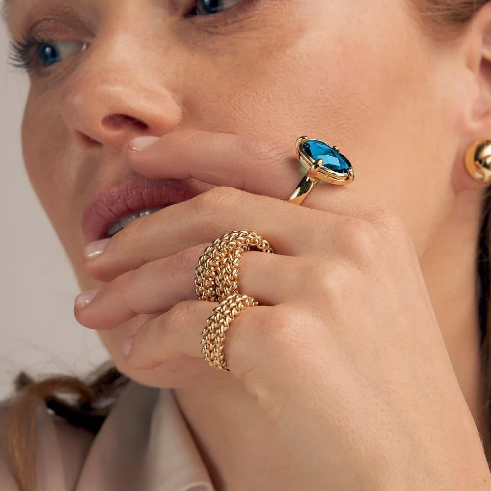 Unoaerre Anello con pietra blu | UNOAERRE Gioielli Spedizione Gratuita