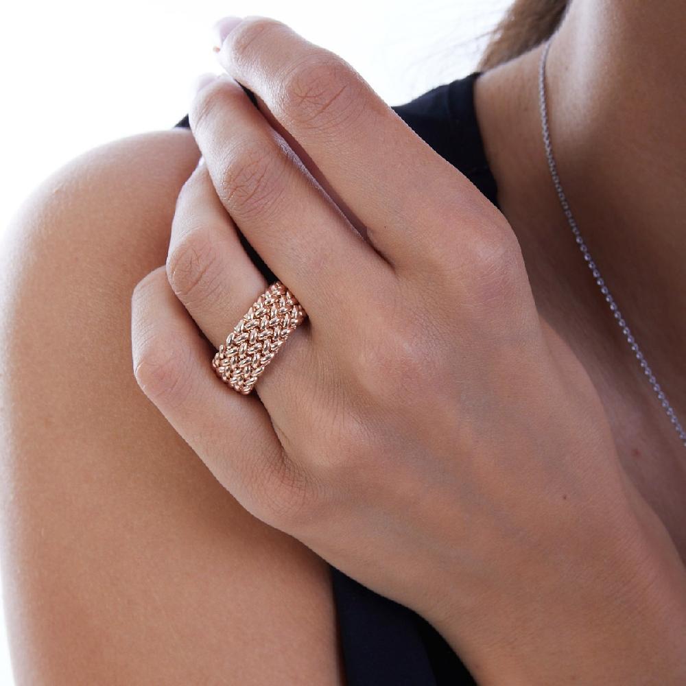 Unoaerre Anello in argento e oro rosa | UNOAERRE Gioielli Outlet