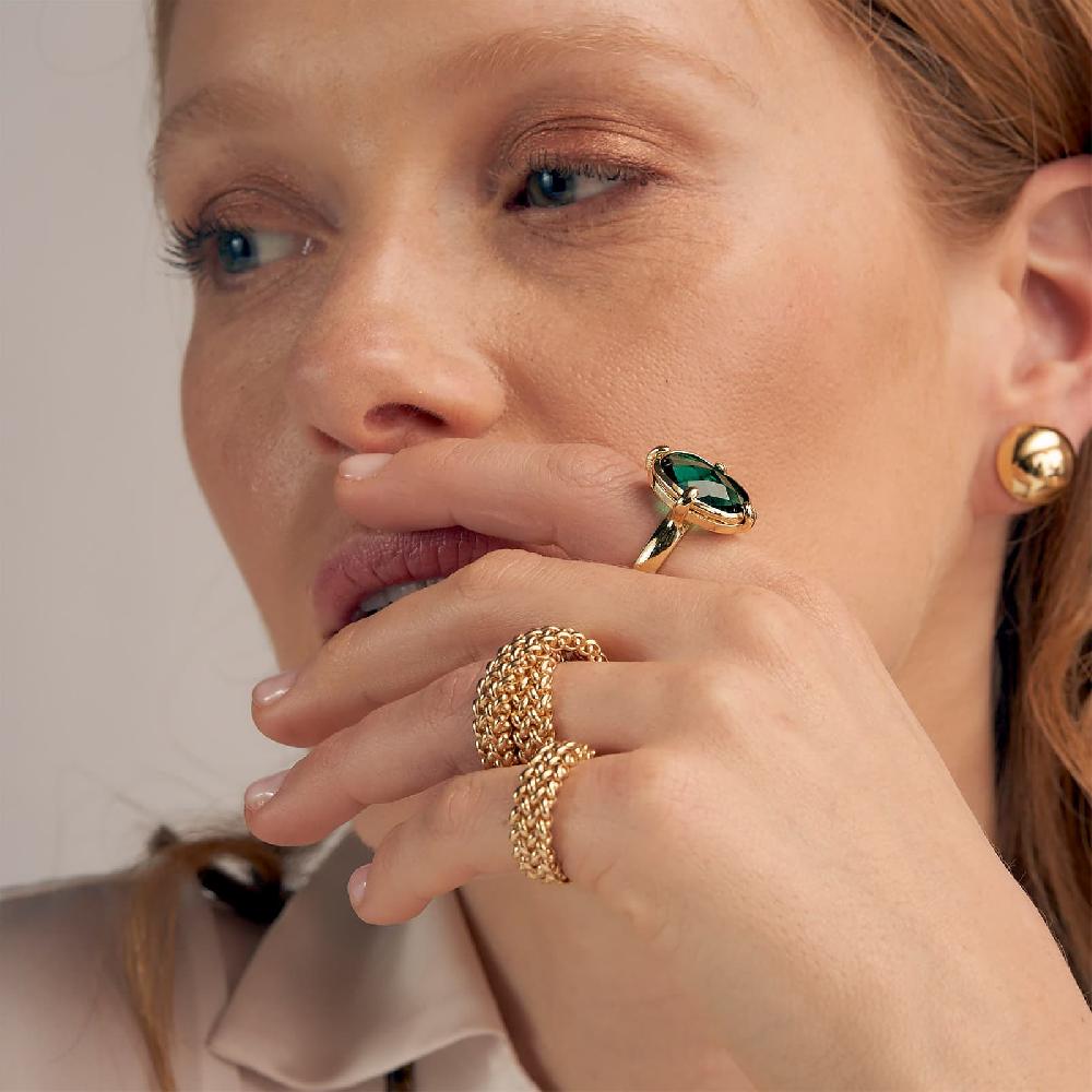 Unoaerre Anello con pietra verde | UNOAERRE Gioielli Sottocosto